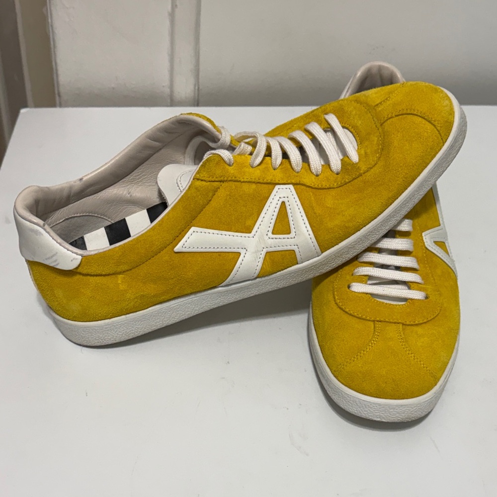 Aquazzura Yellow Suede Men's Sneakers